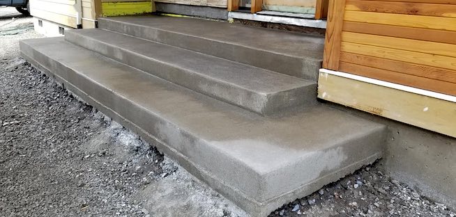 New concrete steps for residential home in Fishers, Indiana